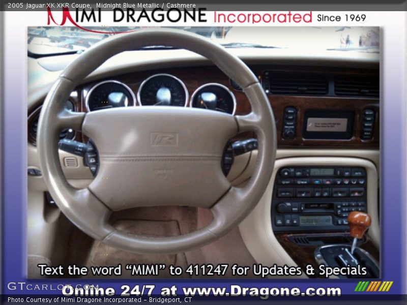Midnight Blue Metallic / Cashmere 2005 Jaguar XK XKR Coupe