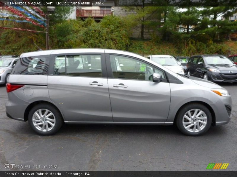 Liquid Silver Metallic / Black 2014 Mazda MAZDA5 Sport