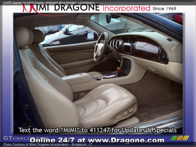 Midnight Blue Metallic / Cashmere 2005 Jaguar XK XKR Coupe