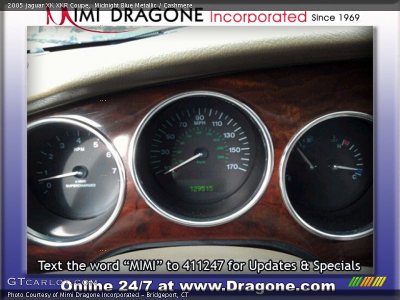 Midnight Blue Metallic / Cashmere 2005 Jaguar XK XKR Coupe