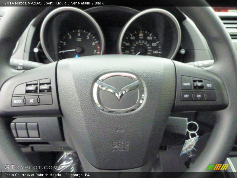 Liquid Silver Metallic / Black 2014 Mazda MAZDA5 Sport