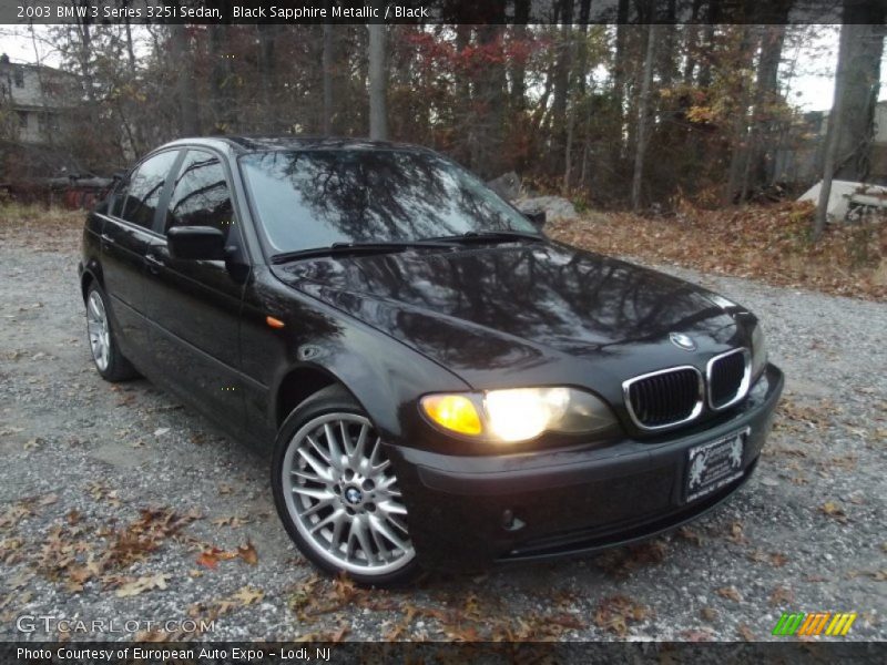 Black Sapphire Metallic / Black 2003 BMW 3 Series 325i Sedan