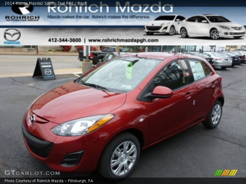 Zeal Red / Black 2014 Mazda Mazda2 Sport
