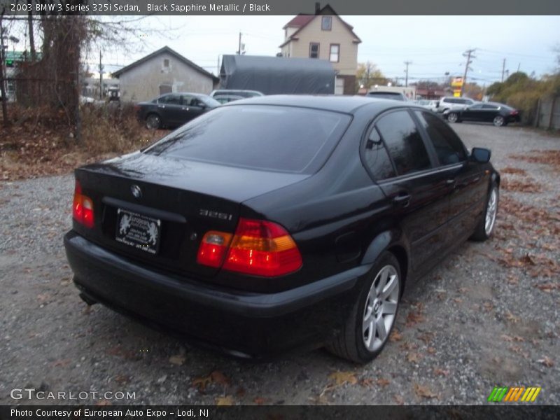 Black Sapphire Metallic / Black 2003 BMW 3 Series 325i Sedan