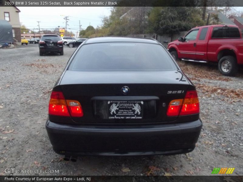Black Sapphire Metallic / Black 2003 BMW 3 Series 325i Sedan