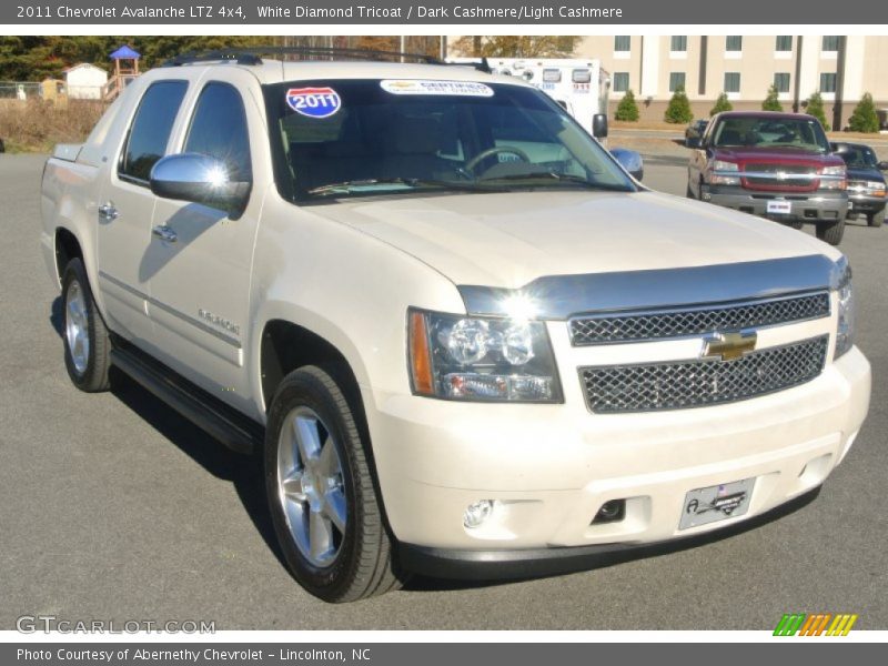 White Diamond Tricoat / Dark Cashmere/Light Cashmere 2011 Chevrolet Avalanche LTZ 4x4