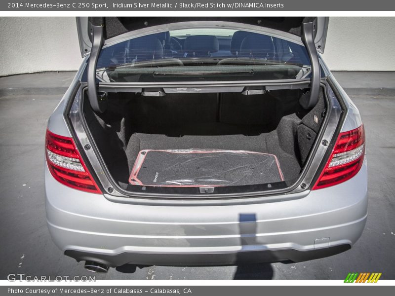 Iridium Silver Metallic / Black/Red Stitch w/DINAMICA Inserts 2014 Mercedes-Benz C 250 Sport