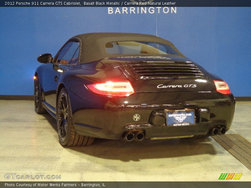 Basalt Black Metallic / Carrera Red Natural Leather 2012 Porsche 911 Carrera GTS Cabriolet