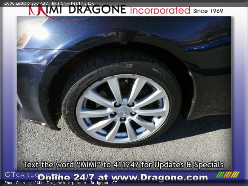 Blue Onyx Pearl / Black 2006 Lexus IS 250 AWD