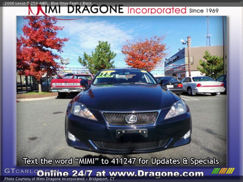 Blue Onyx Pearl / Black 2006 Lexus IS 250 AWD