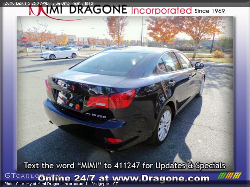 Blue Onyx Pearl / Black 2006 Lexus IS 250 AWD