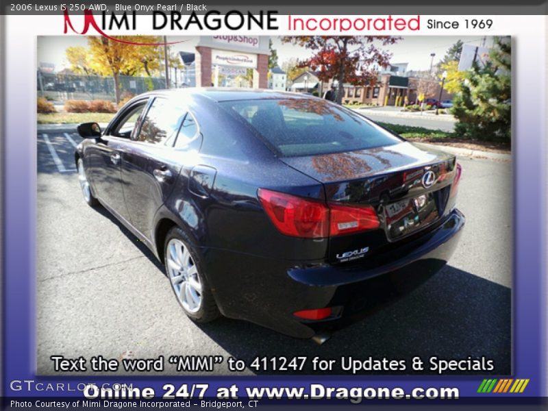 Blue Onyx Pearl / Black 2006 Lexus IS 250 AWD