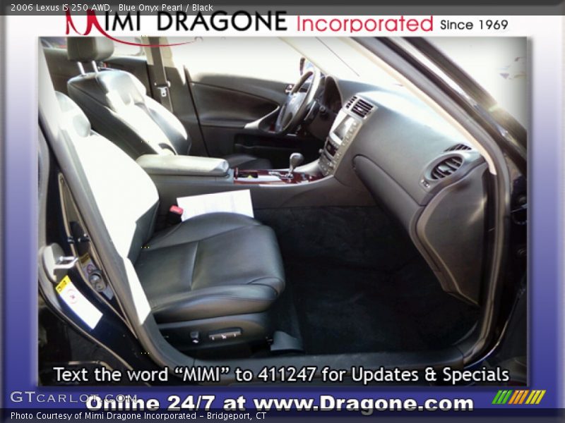 Blue Onyx Pearl / Black 2006 Lexus IS 250 AWD