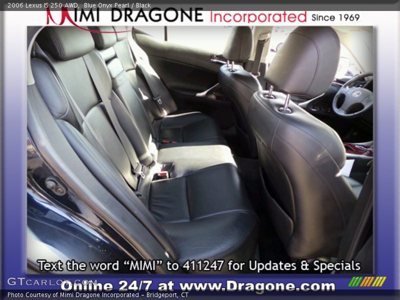 Blue Onyx Pearl / Black 2006 Lexus IS 250 AWD