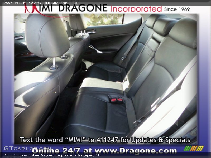 Blue Onyx Pearl / Black 2006 Lexus IS 250 AWD