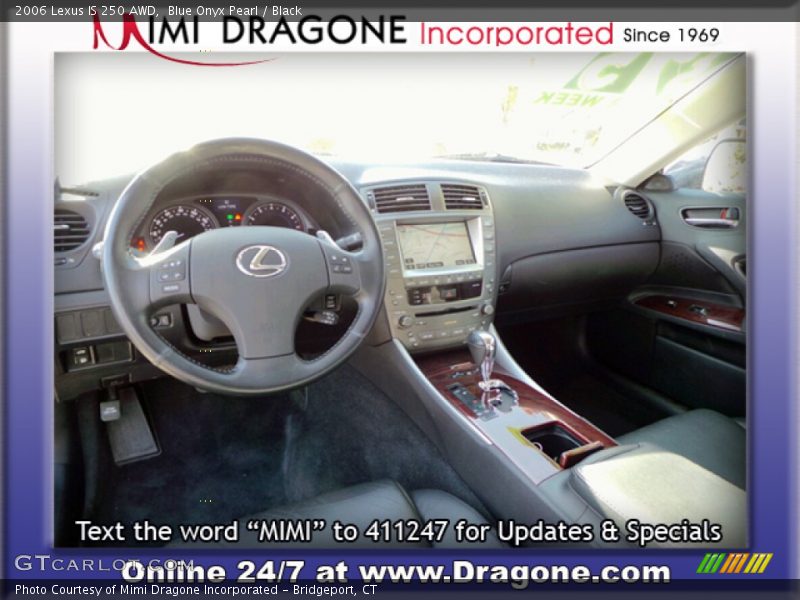 Blue Onyx Pearl / Black 2006 Lexus IS 250 AWD