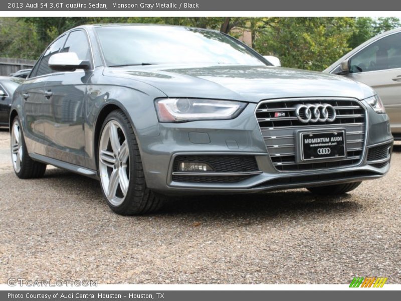 Monsoon Gray Metallic / Black 2013 Audi S4 3.0T quattro Sedan