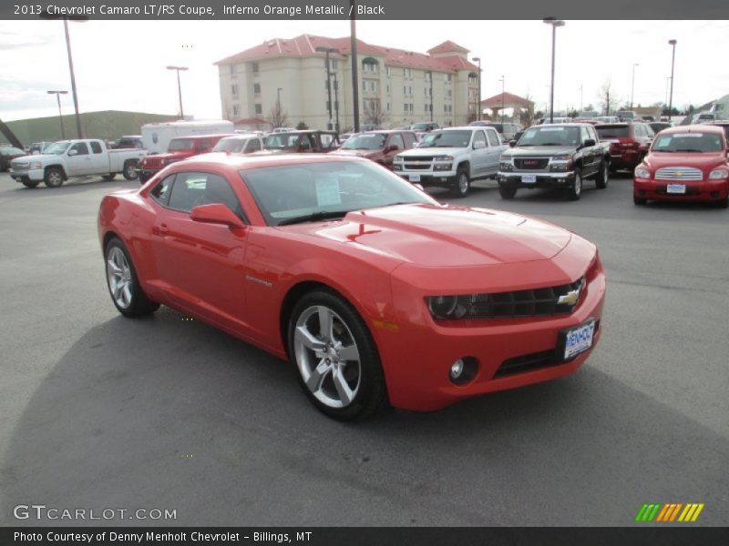 Inferno Orange Metallic / Black 2013 Chevrolet Camaro LT/RS Coupe