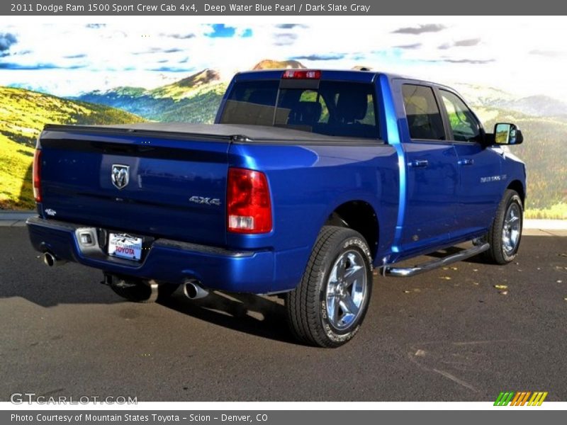 Deep Water Blue Pearl / Dark Slate Gray 2011 Dodge Ram 1500 Sport Crew Cab 4x4