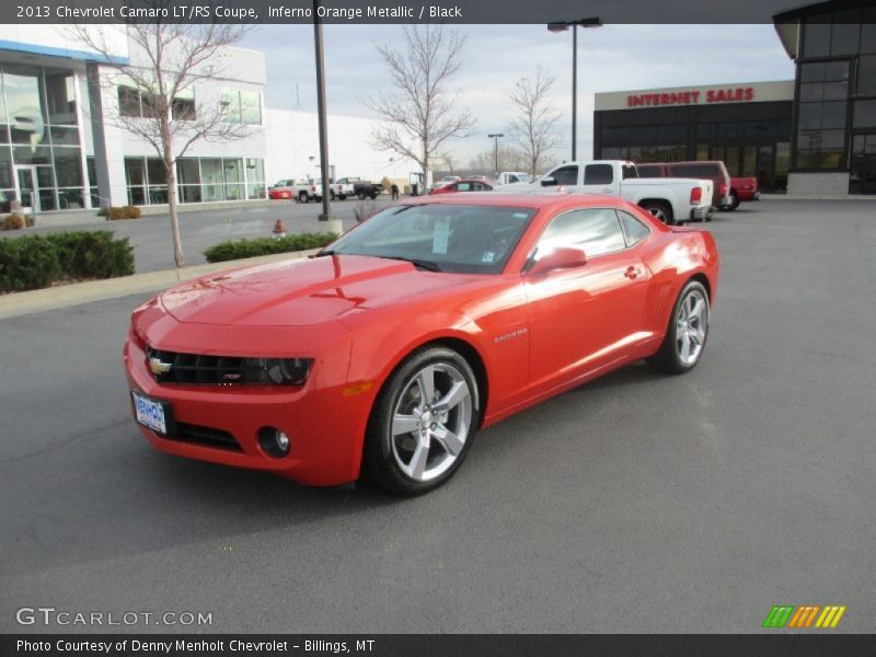 Inferno Orange Metallic / Black 2013 Chevrolet Camaro LT/RS Coupe