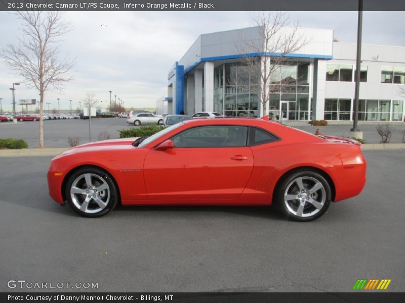 Inferno Orange Metallic / Black 2013 Chevrolet Camaro LT/RS Coupe