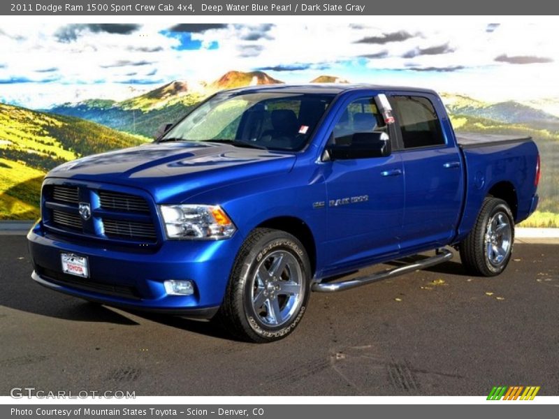 Deep Water Blue Pearl / Dark Slate Gray 2011 Dodge Ram 1500 Sport Crew Cab 4x4