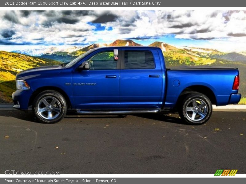 Deep Water Blue Pearl / Dark Slate Gray 2011 Dodge Ram 1500 Sport Crew Cab 4x4