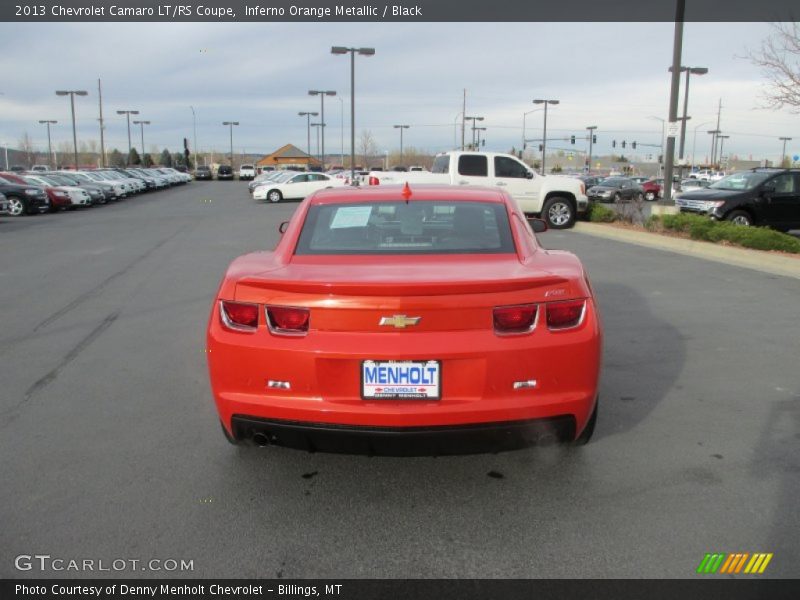 Inferno Orange Metallic / Black 2013 Chevrolet Camaro LT/RS Coupe