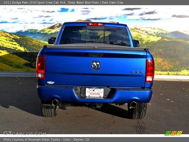 Deep Water Blue Pearl / Dark Slate Gray 2011 Dodge Ram 1500 Sport Crew Cab 4x4