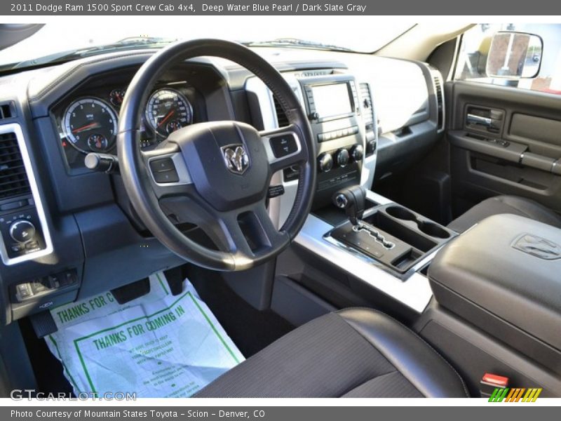 Deep Water Blue Pearl / Dark Slate Gray 2011 Dodge Ram 1500 Sport Crew Cab 4x4