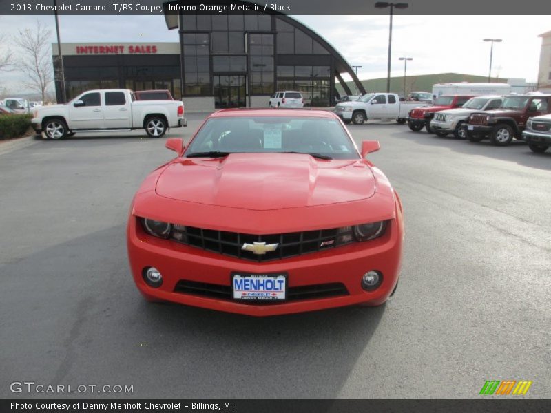 Inferno Orange Metallic / Black 2013 Chevrolet Camaro LT/RS Coupe
