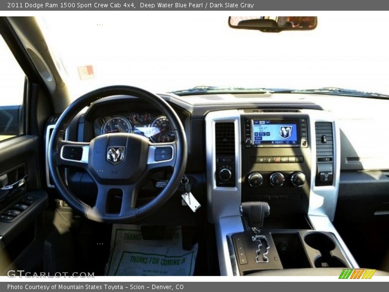 Deep Water Blue Pearl / Dark Slate Gray 2011 Dodge Ram 1500 Sport Crew Cab 4x4