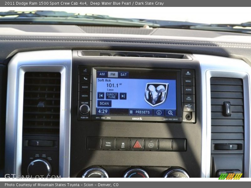 Deep Water Blue Pearl / Dark Slate Gray 2011 Dodge Ram 1500 Sport Crew Cab 4x4