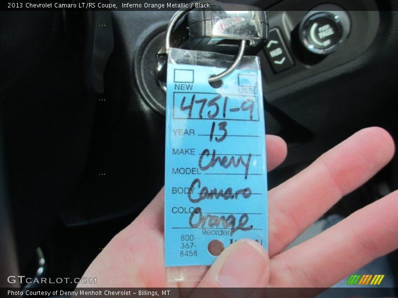 Inferno Orange Metallic / Black 2013 Chevrolet Camaro LT/RS Coupe