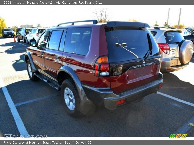 Cambridge Red Pearl / Gray 2002 Mitsubishi Montero Sport XLS 4x4