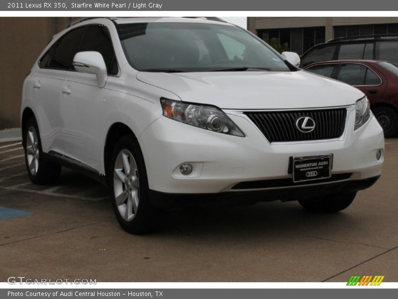 Starfire White Pearl / Light Gray 2011 Lexus RX 350