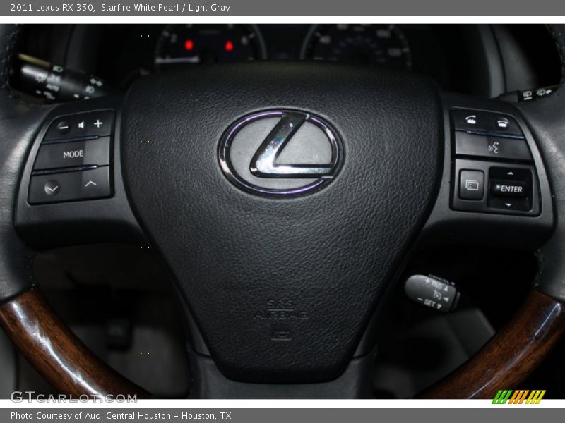 Starfire White Pearl / Light Gray 2011 Lexus RX 350