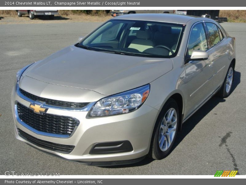 Champagne Silver Metallic / Cocoa/Light Neutral 2014 Chevrolet Malibu LT