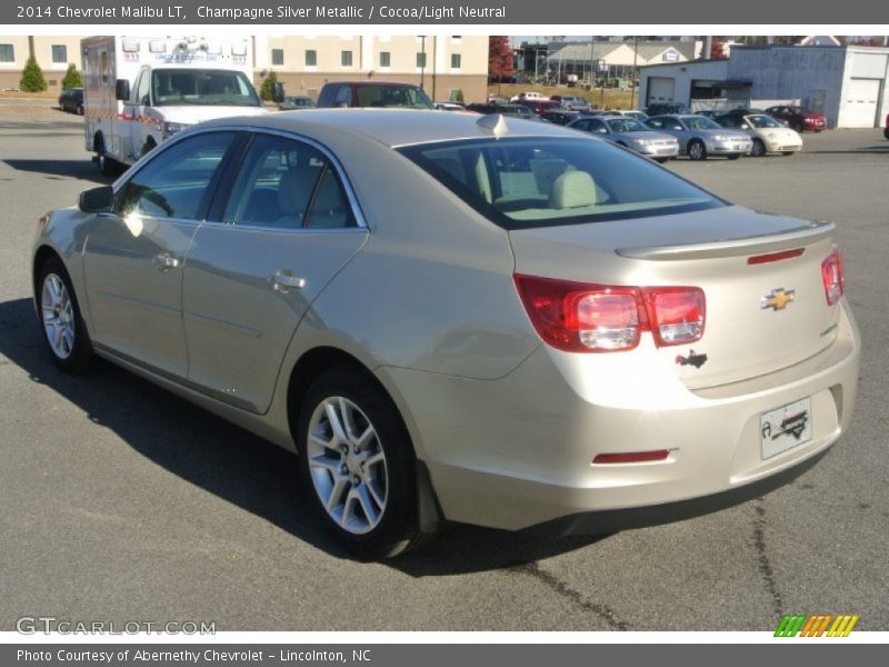 Champagne Silver Metallic / Cocoa/Light Neutral 2014 Chevrolet Malibu LT