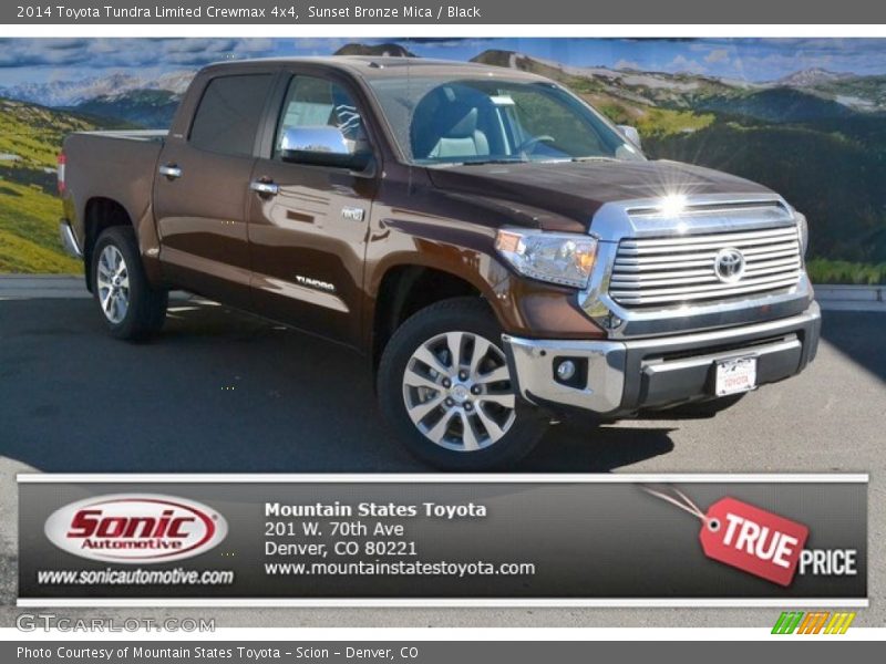 Sunset Bronze Mica / Black 2014 Toyota Tundra Limited Crewmax 4x4
