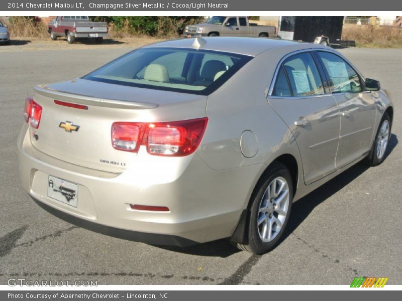 Champagne Silver Metallic / Cocoa/Light Neutral 2014 Chevrolet Malibu LT