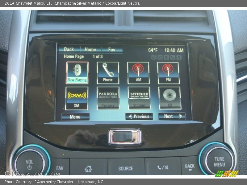 Champagne Silver Metallic / Cocoa/Light Neutral 2014 Chevrolet Malibu LT