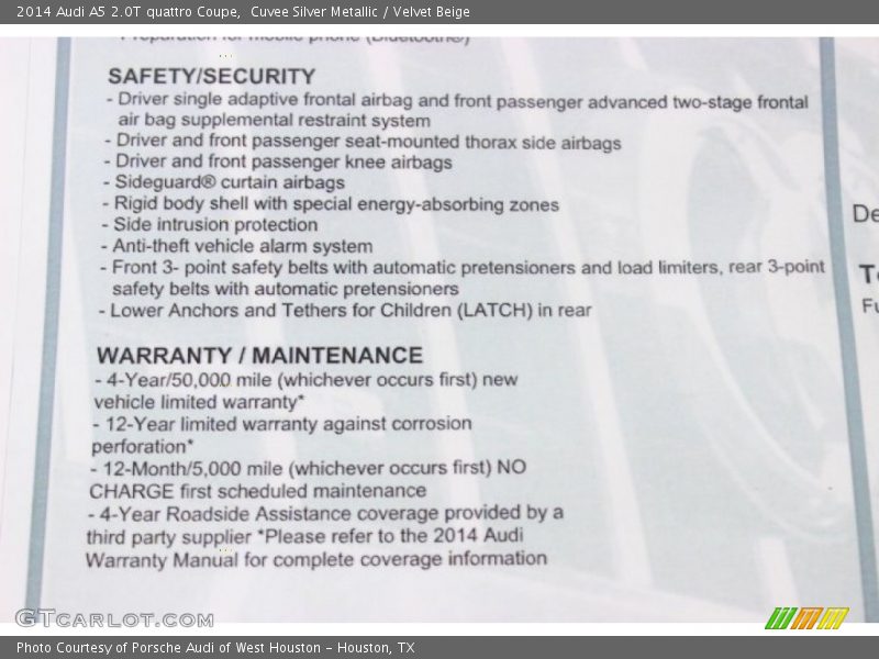Cuvee Silver Metallic / Velvet Beige 2014 Audi A5 2.0T quattro Coupe