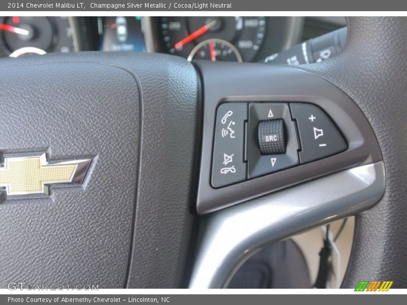 Champagne Silver Metallic / Cocoa/Light Neutral 2014 Chevrolet Malibu LT