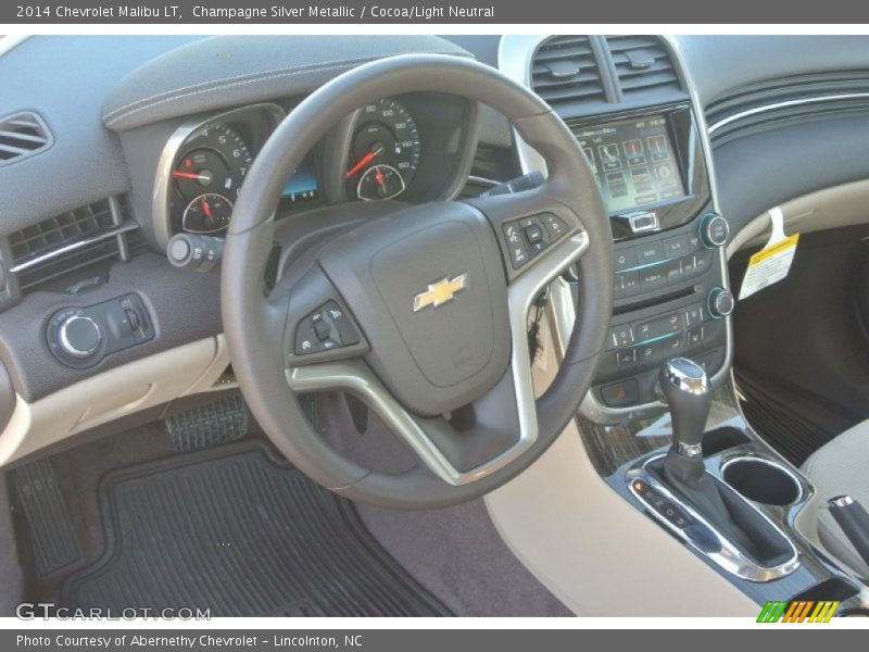 Champagne Silver Metallic / Cocoa/Light Neutral 2014 Chevrolet Malibu LT