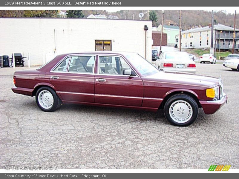 Desert Red Metallic / Beige 1989 Mercedes-Benz S Class 560 SEL