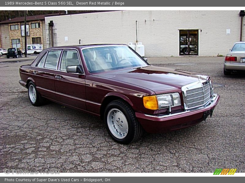 Desert Red Metallic / Beige 1989 Mercedes-Benz S Class 560 SEL