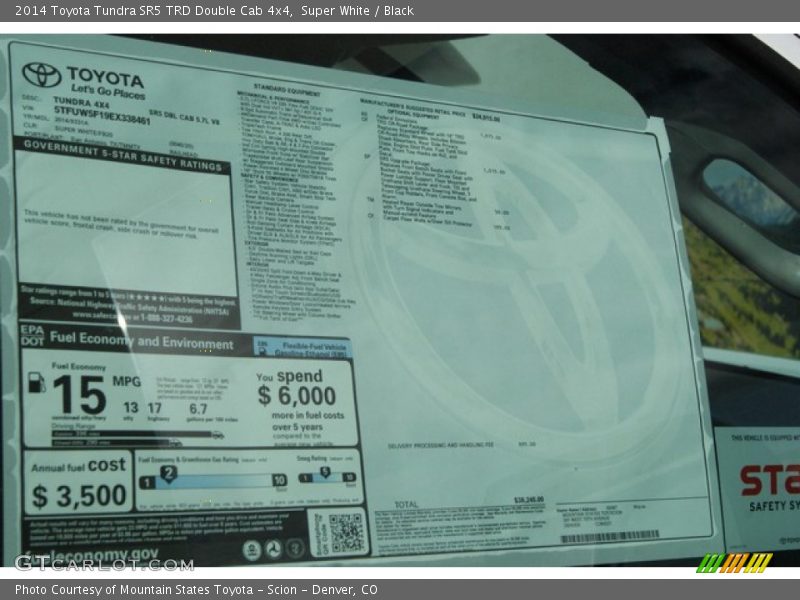 Super White / Black 2014 Toyota Tundra SR5 TRD Double Cab 4x4