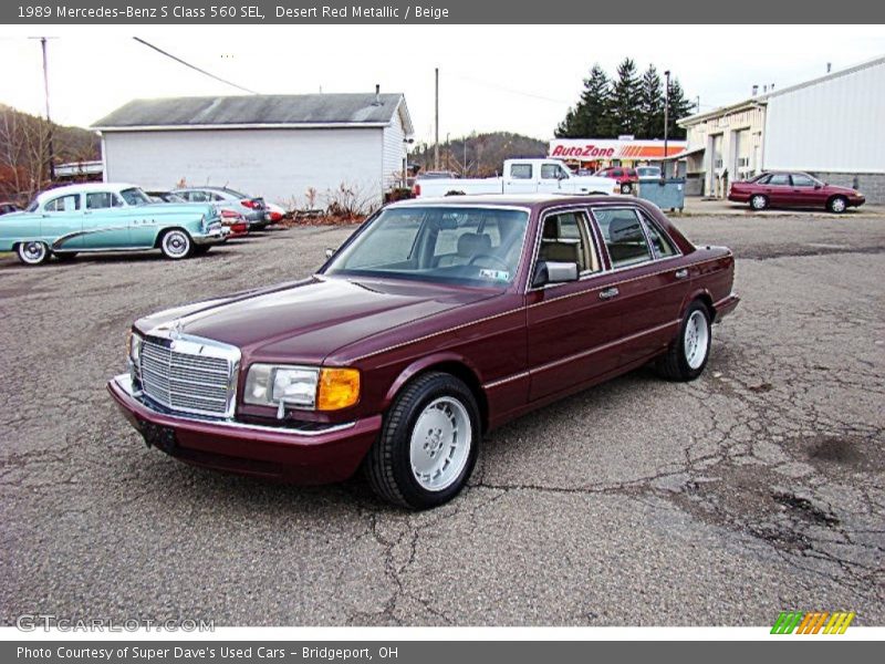 Desert Red Metallic / Beige 1989 Mercedes-Benz S Class 560 SEL