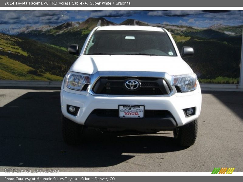 Super White / Graphite 2014 Toyota Tacoma V6 TRD Access Cab 4x4